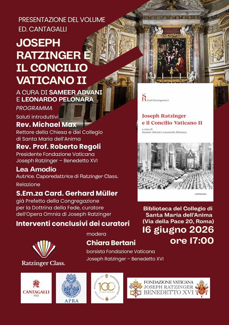 Il 16 giugno a Roma la presentazione del volume “Joseph Ratzinger e il Concilio Vaticano II”